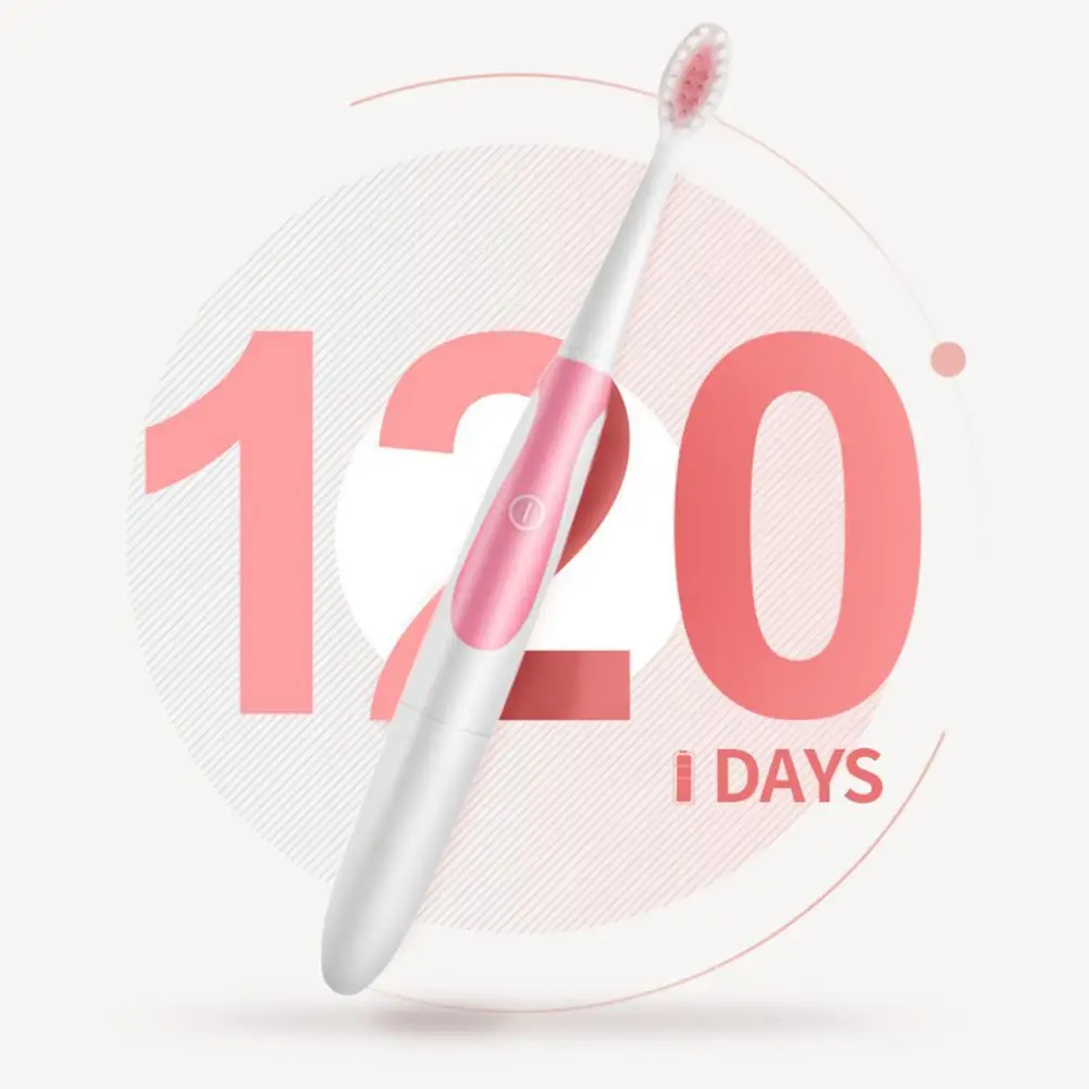 

Skid-resistant Handle 1Set Practical Women Sonic Oral Brush with Replacement Head Oral Brush IPX7 Waterproof for Bathroom