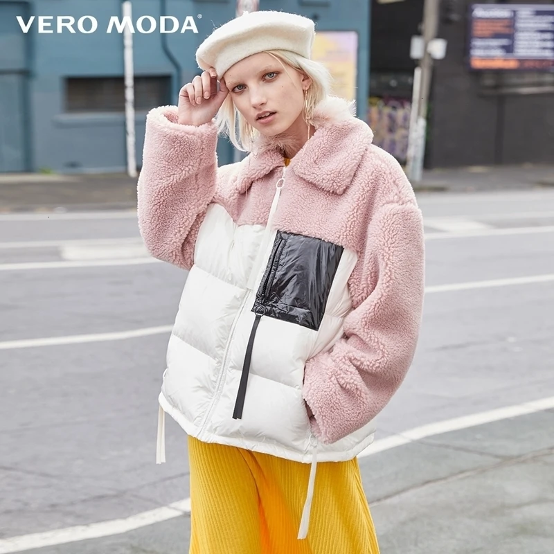 Vero Moda 2019 Новое поступление Schapen Bont контрастная пуховая парка Jas | 319423506|
