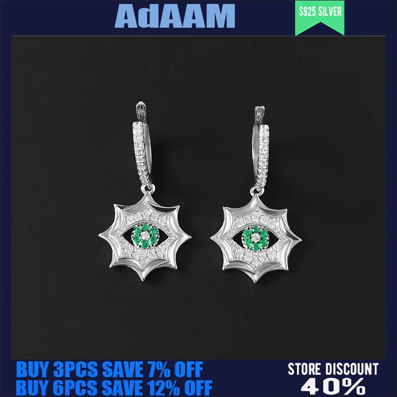 

S925 Sterling Silver New Anti-evil Eyes Sun Octagonal Star Earrings Female Fashion High-end Demon Eye Jewelry Anniversary Gift