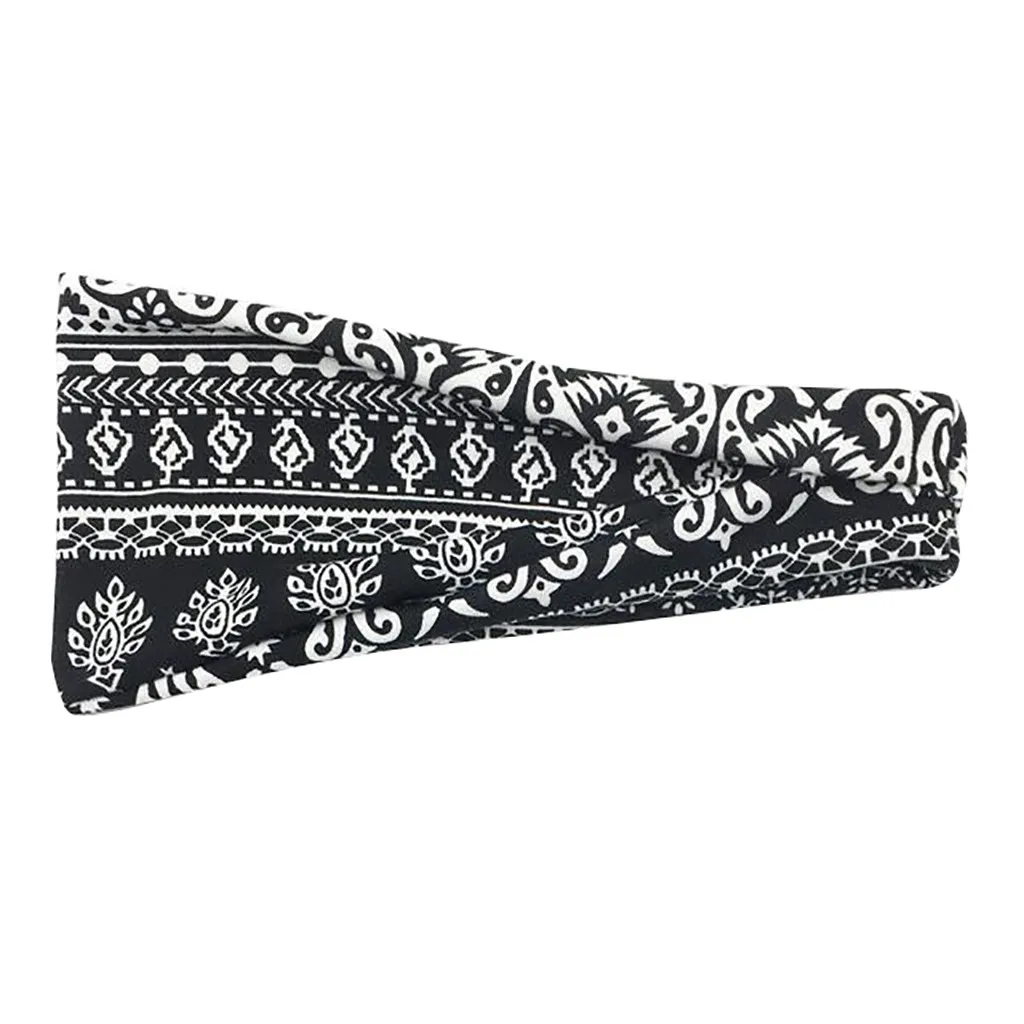 Унисекс широкая Спортивная Повязка для пота головная повязка бега йоги