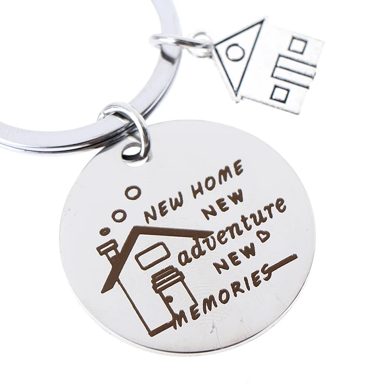 Брелки для ключей Новый дом креативные подвески из титановой нержавеющей стали