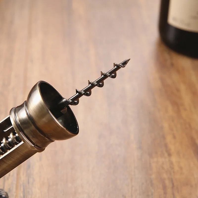 1 шт. Ретро красное вино открывалка для бутылок штопор из сплава цинка пробка