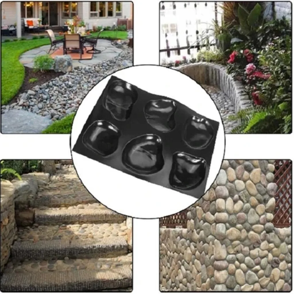 Design Casts Master Pebbles Concrete Mold Step Stones Plaster Cobblestones Walk Mould DIY Irregular Cement Brick Molds | Дом и сад