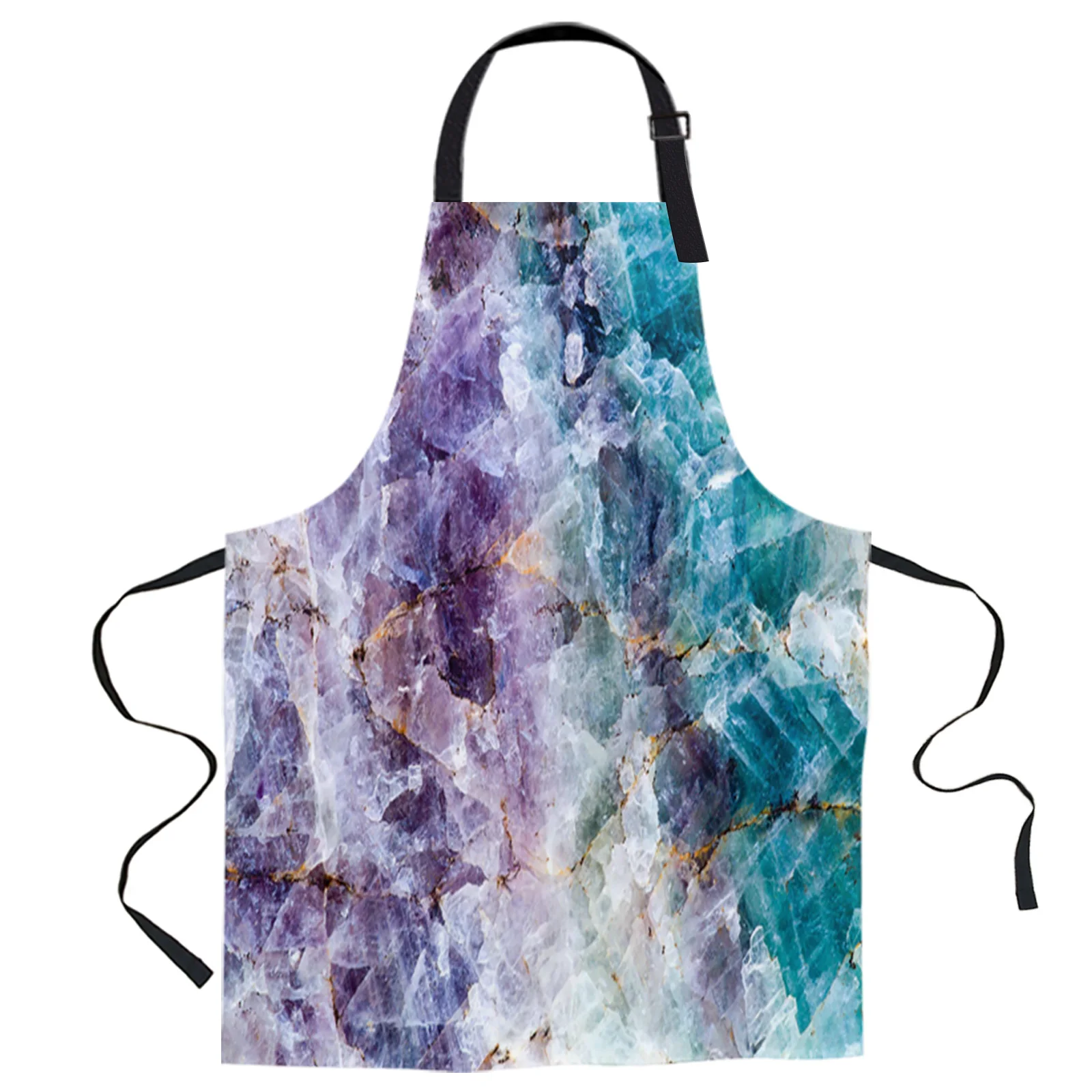 

Marble Granite Wood Purple Blue Apron Woman Adult Bibs Home Cooking Baking Coffee Shop Cleaning Canvas Aprons Kitchen Accessory
