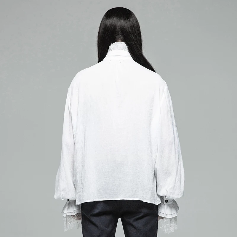 Мужская рубашка в стиле панк готический стиль великолепная парадная с разрезом