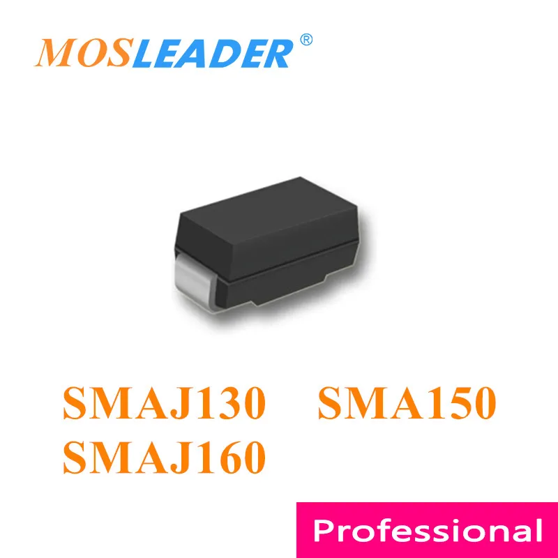 

Mosleader 1800 шт. SMAJ130 SMA150 SMAJ160 SMA DO214AC китайские телевизоры SMAJ130A SMA150A SMAJ160A SMAJ130CA SMA150CA SMAJ160CA