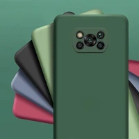 liquid silicone phone case for poco x3 pro xiaomi nfc m2 f2 x2 luxury original plain soft protective back covers for xiaomi case