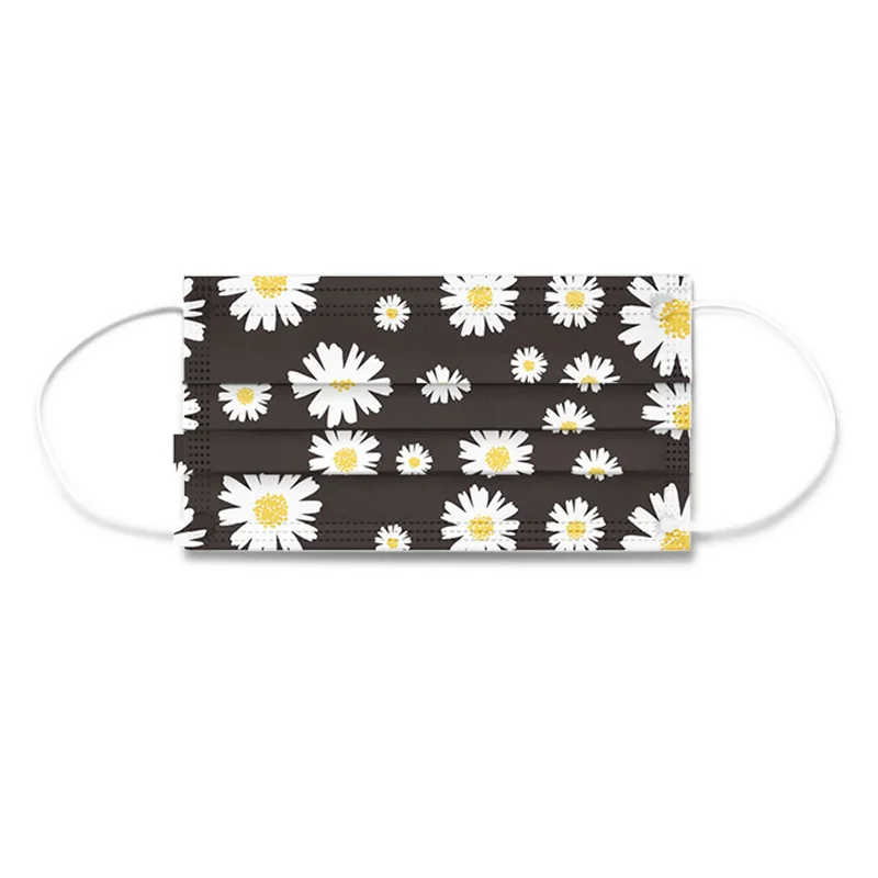 

10pcs Disposable Unisex Face Masks 3 Layers Breathable Dust-proof Smog Non Wovens Mouth Cap Fashion Personalized Earloop Mask