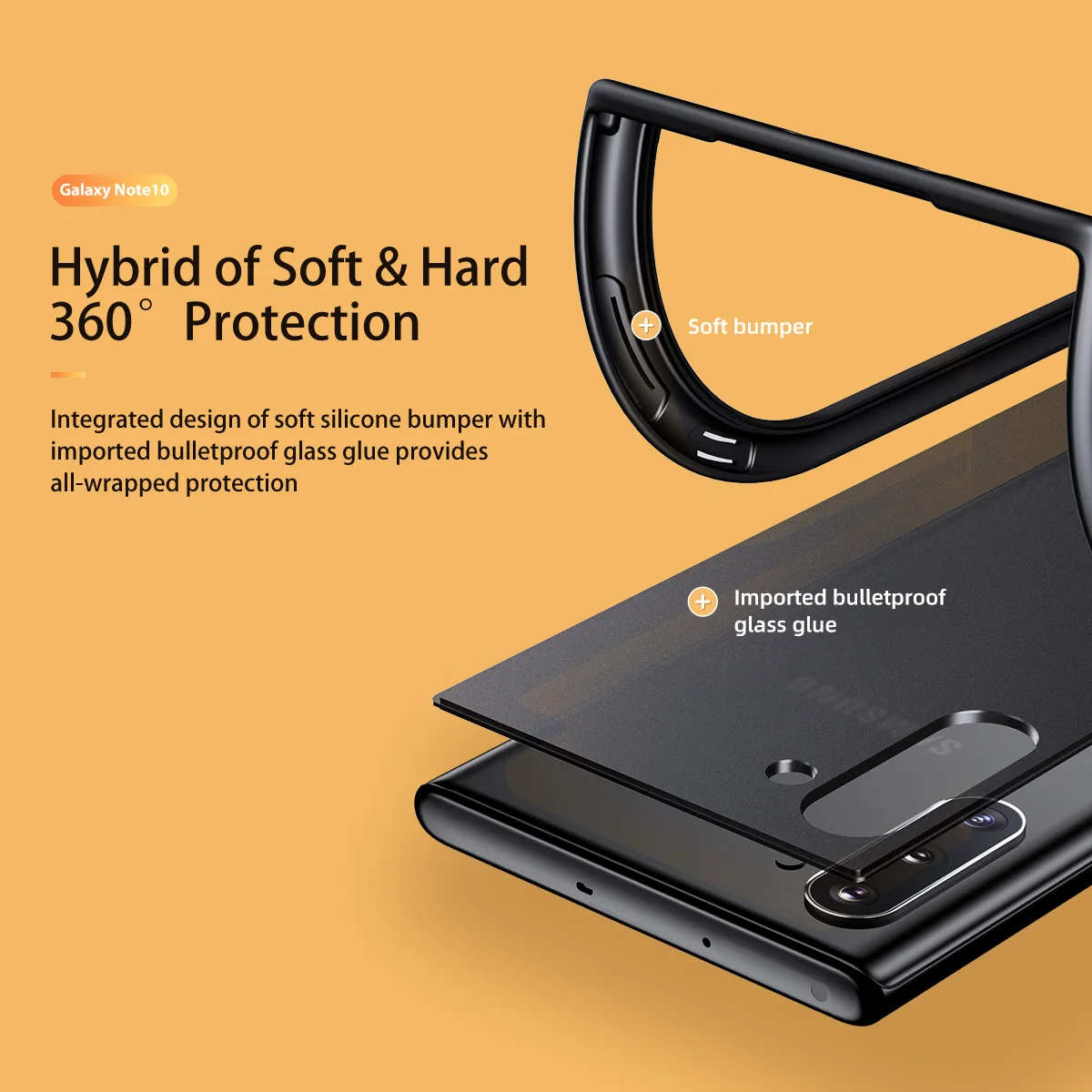 ROCK чехол для телефона samsung Galaxy Note 10 Plus Coque мягкий силиконовый ударопрочный бампер задняя крышка Note10 10+ X Роскошные Fundas