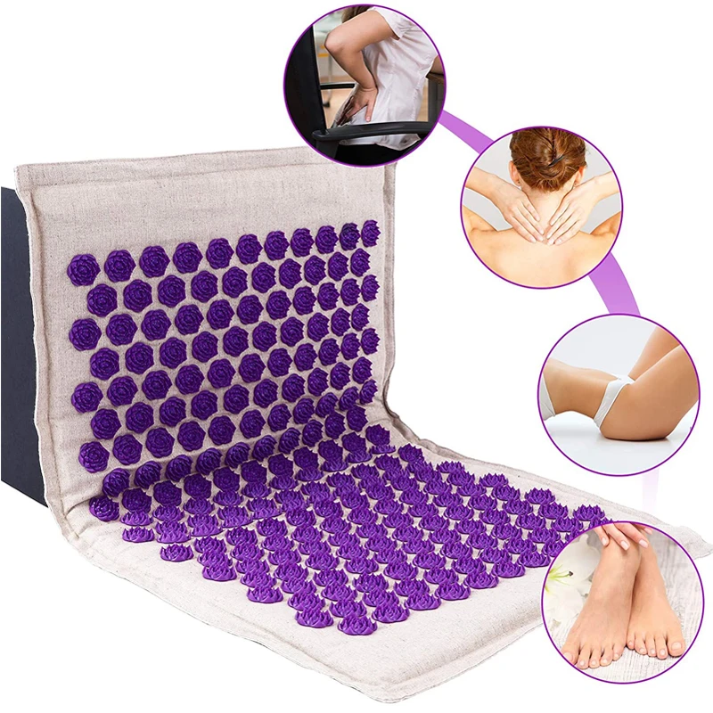 С изображением кокосовых пальм акупрессурном коврике облегчает боль в шип