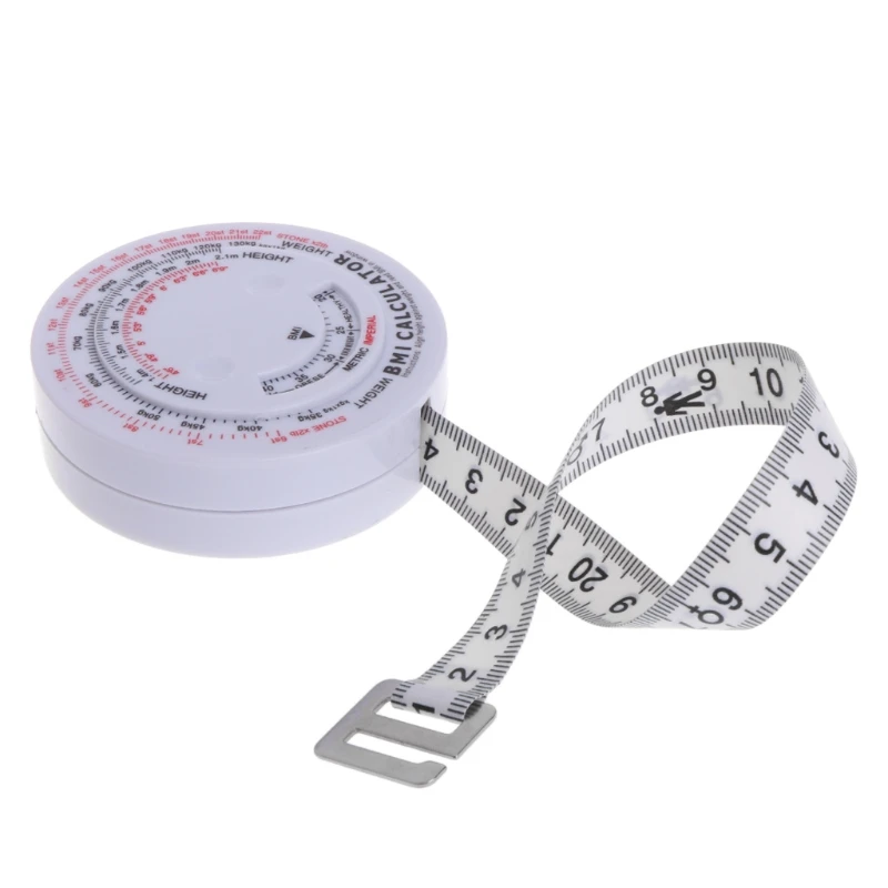 

2021 New BMI Body Mass Retractable Tape 150cm Measure Calculator Diet Weight Loss Tape