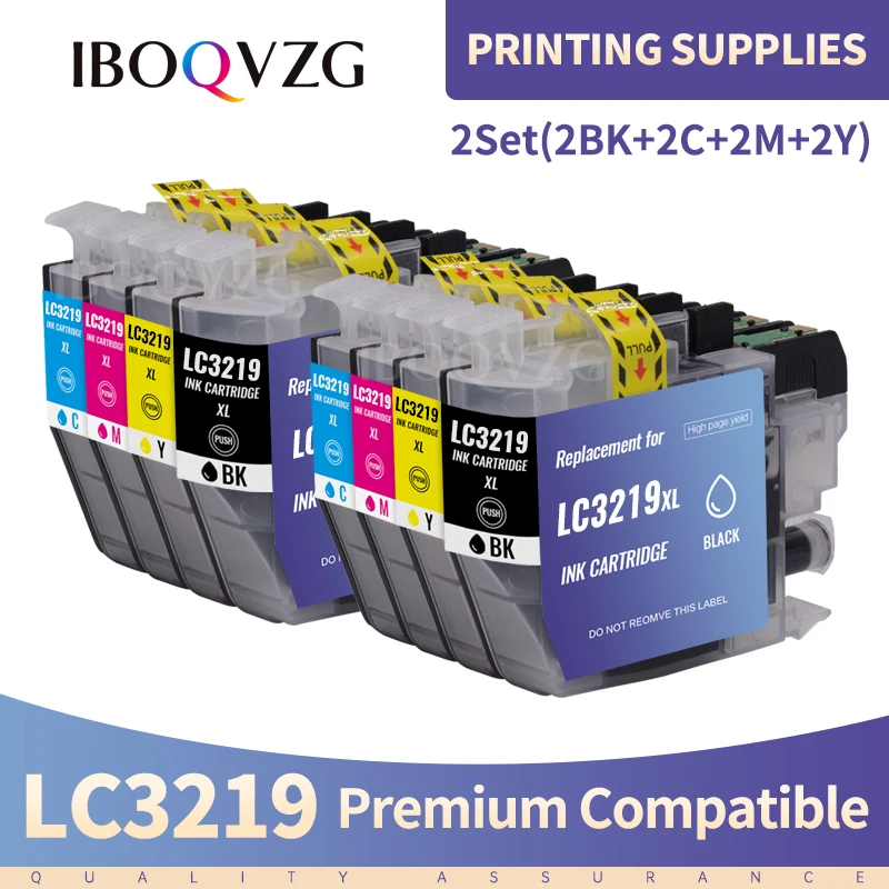 

IBOQVZG LC-3219 3219XL Ink Cartridge Compatible Brother LC 3219 for Brother MFC J6530DW J5330DW J5730DW J6935DW J5335DW Printer