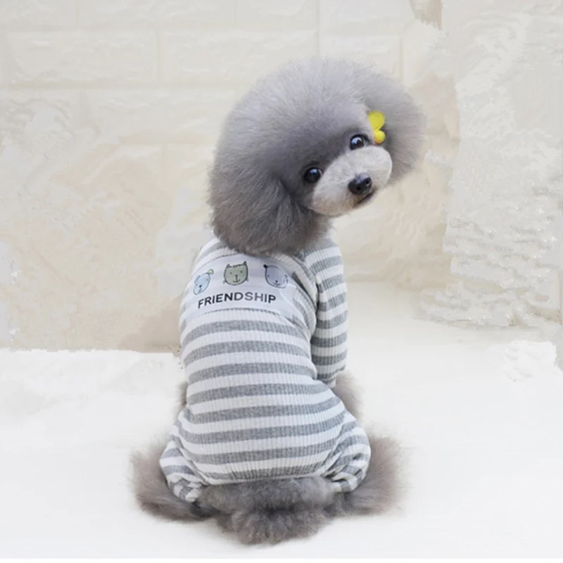 gray 2 Одежда для домашних животных, одежда для маленьких собак, костюм для собак, пижамы, пальто для щенков, одежда для домашних животных, толстовки для чихуахуа - Цвет: gray 2