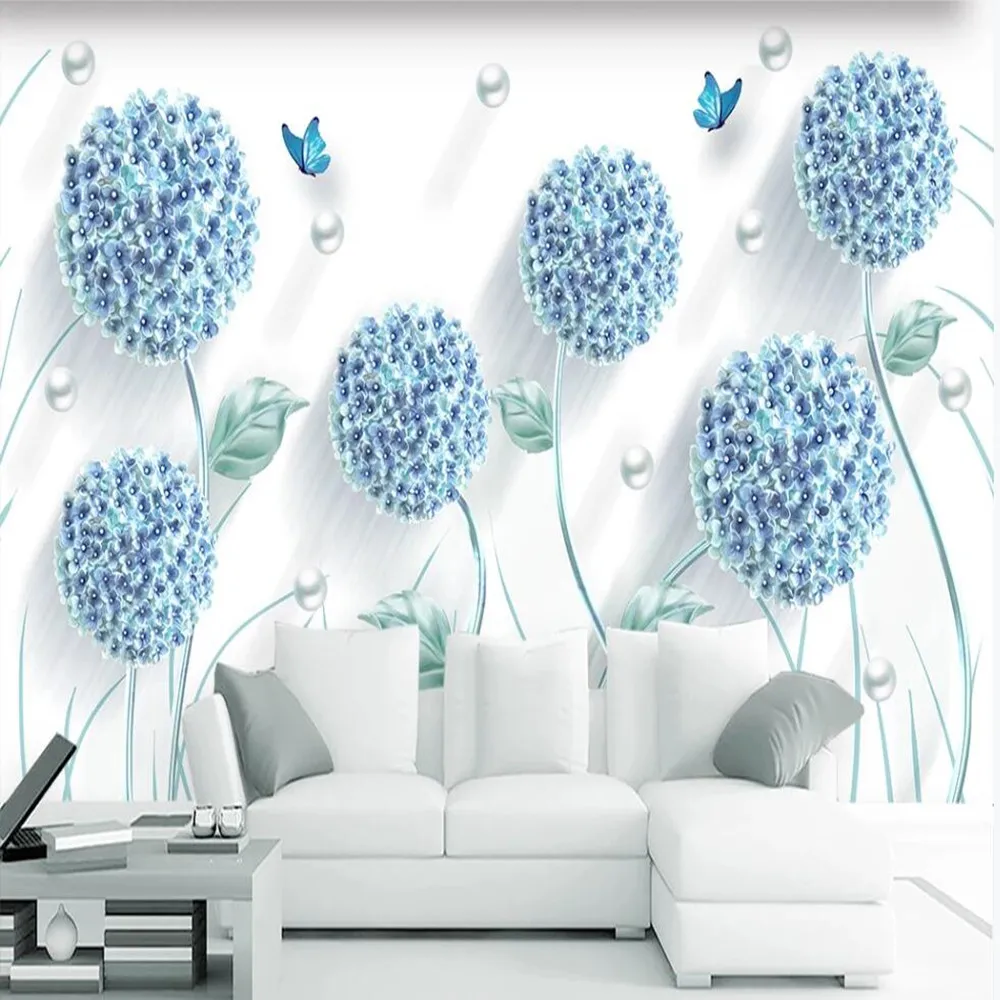 Milofi пользовательские большие обои трехмерный Одуванчик скандинавский фон