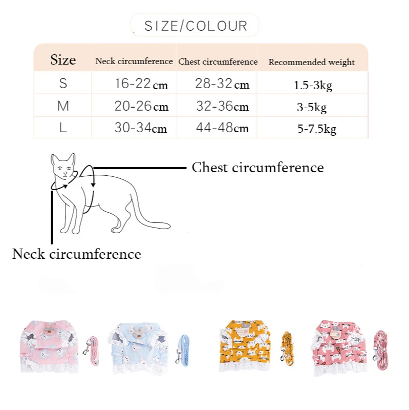 

Pet Dog Dresses for Small Dogs Cartoon Pet Clothing Summer Shirt Casual Vests Cotton