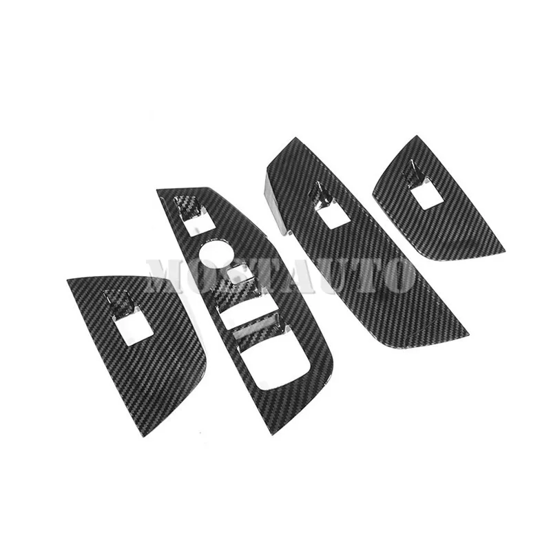 For BMW X3 G01 X4 G02 Carbon Fiber Style Door Window Switch Trim Cove 2018-2021 4pcs Car Accessories Interior Decor | Автомобили и