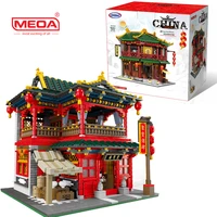 xingbao new pub bar model gift box building blocks series 01002 zhonghua street winery winehouse with figures bricks toys