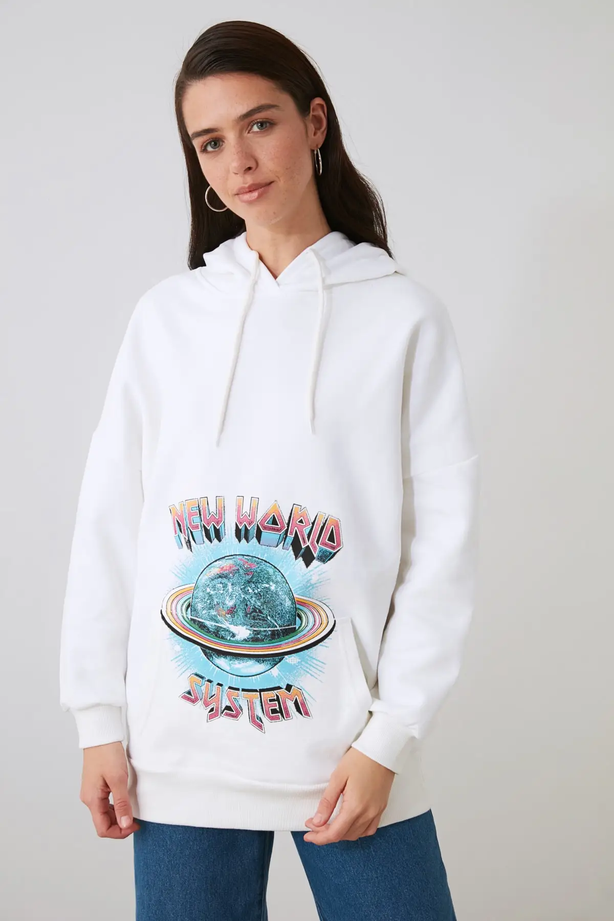 

Trendyol Printed Knitted Sweatshirt TWOAW21SW1928