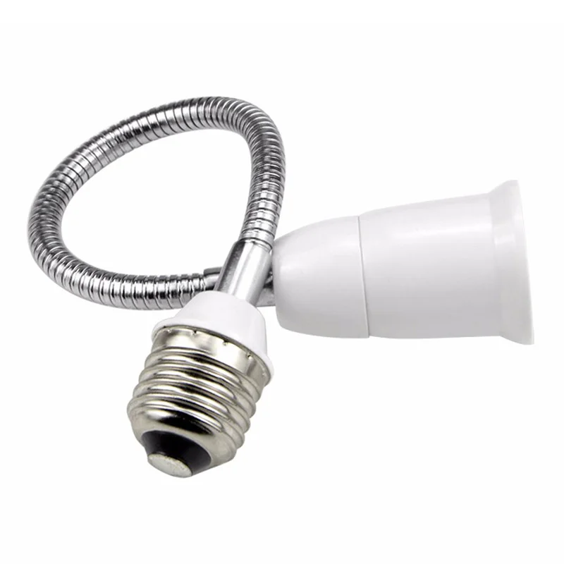 

20cm/30cm/40cm/50cm/60cm E27 to E27 LED Lamp Base Holder Bulb Screw Socket Adapter LED Flexible Bulb Light Expansion Adapter