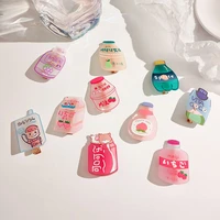 sweet girl hair clip acrylic colorful cartoon juice yogurt cola milk hair pins kids hair accessories