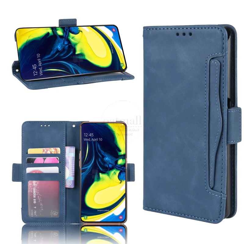wallet cases for samsung galaxy a90 case magnetic closure book flip cover for samsung a80 leather card photo holder phone bags free global shipping