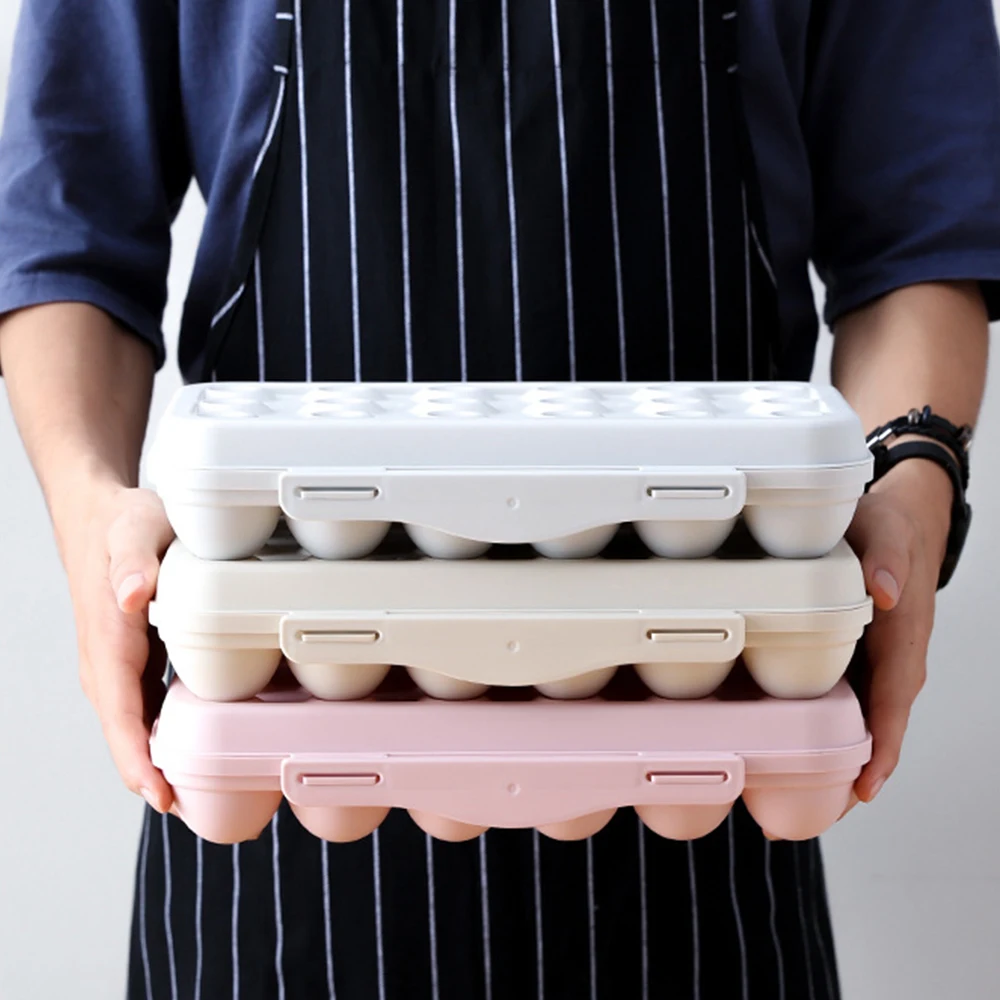 18 яиц герметичный Пластик хранения Чехол холодильник одной Слои Еда ящики для