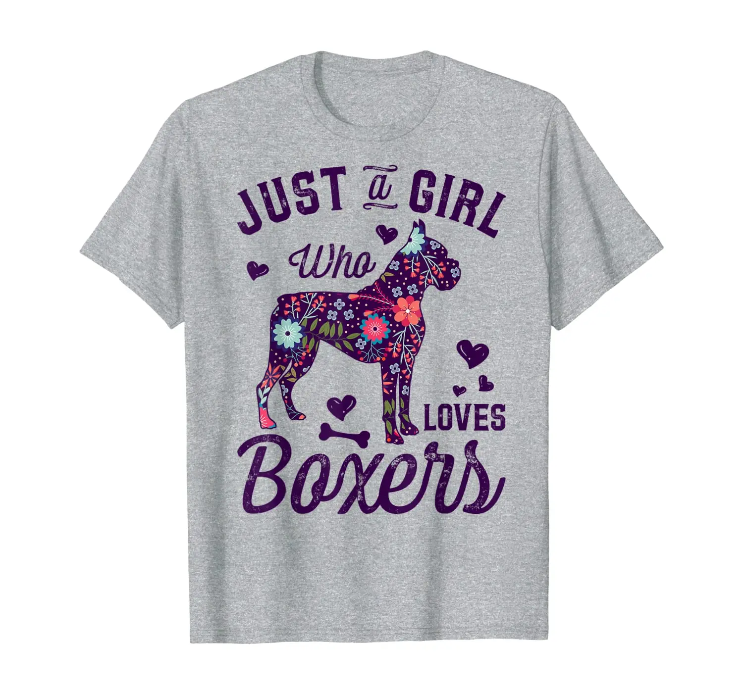 

Just a Girl Who Loves Boxer Gift For Dog Lover T-Shirt