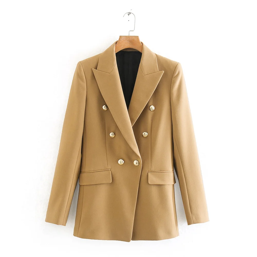2020 Spring Women's New Lapel Long Sleeve Waist Thin Casual Small Blazer British Slim Temperament Wild Fashion Suit | Женская одежда