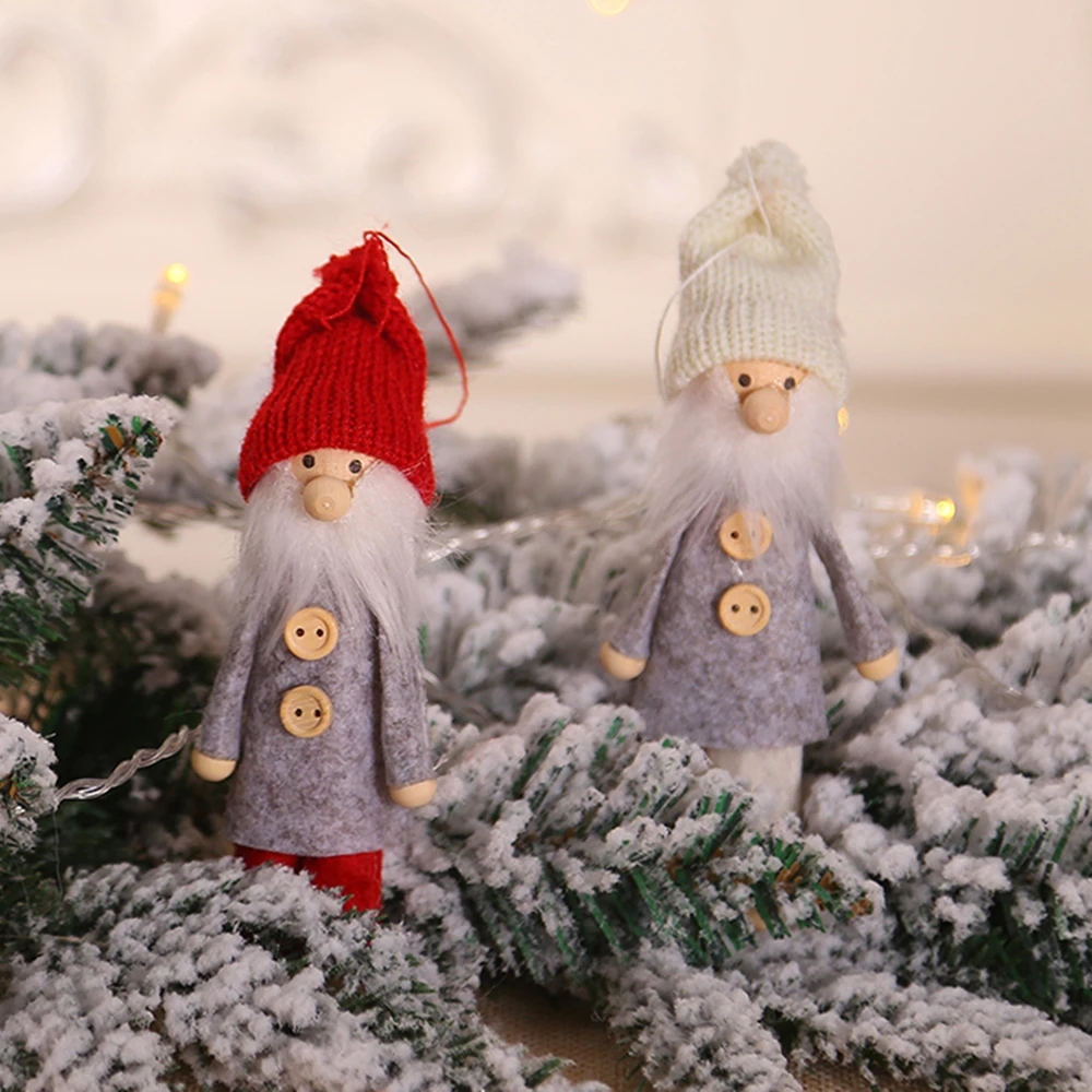 Деревянная Вата кукла подвеска виджет для детей прекрасное Новогоднее