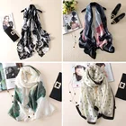 Роскошный брендовый Новый стильный шарф 2020, женские солнцезащитные новые атласные шелковые шарфы, шаль, Мягкий головной платок, пончо, шифоновый хиджаб, фуляр
