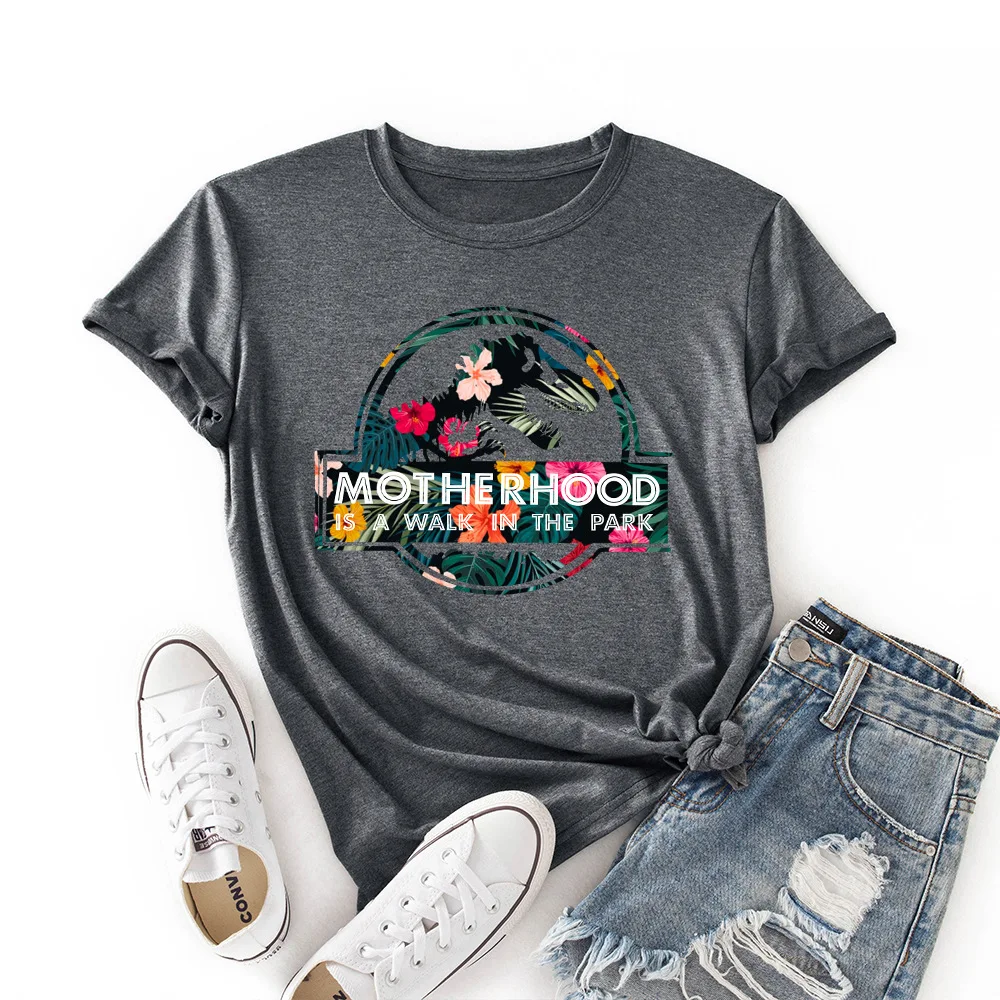 

Casual Cotton T-shirt Plus Size Women T Shirt Motherhood Letter Printed Oversized Woman Harajuku Graphic Tees Tops Vintage