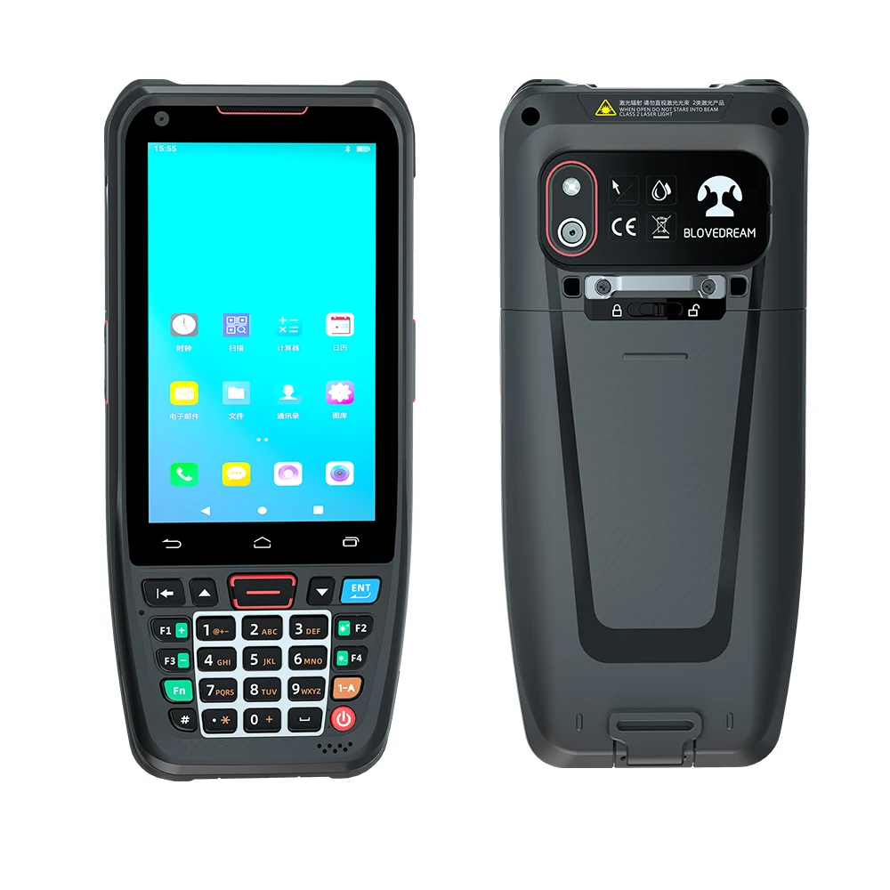 Карманный сканер штрих-кода на Android с клавиатурой 1D 2D считыватель Qr-кода