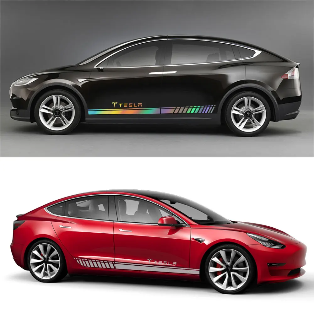 1 пара наклеек на боковую дверь автомобиля юбку талию наклейки кузов полоса