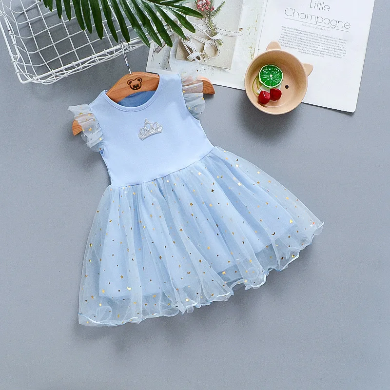 New Summer Kids Girls Clothes Set Fruit Parrten Short T-shirt +Bow Ball Gown Dress 2pcs Clothing Sets | Детская одежда и обувь