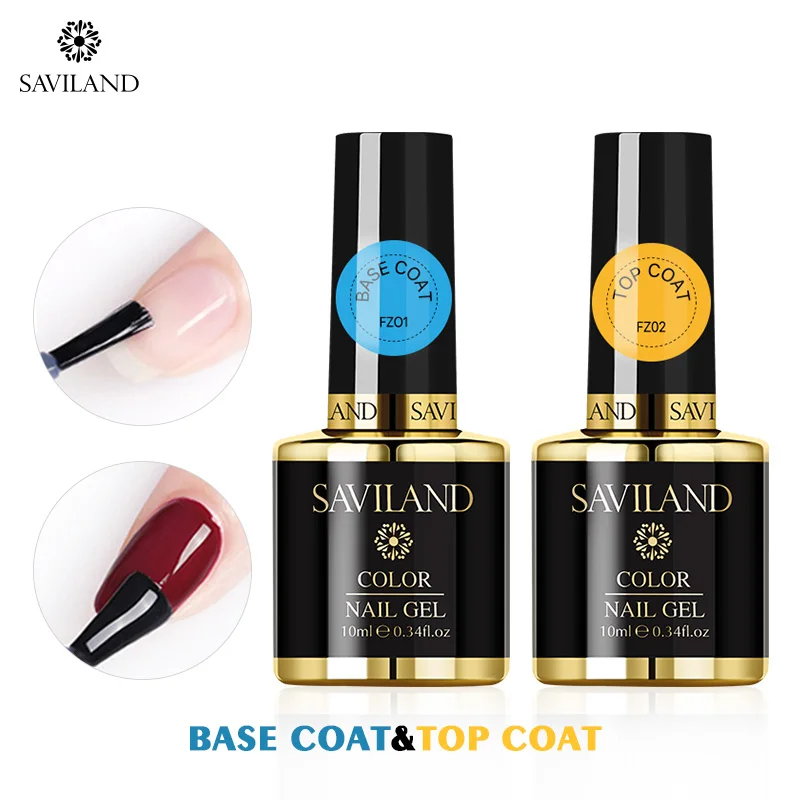 10ml BASE TOP COAT Saviland праймер Гель-лак 15 мл верхнее Базовое покрытие Гель-лак Top it off+ Базовое покрытие основа для УФ-гель для ногтей - Цвет: 10ml BASE TOP COAT
