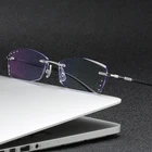 Оправа для очков ZIROSAT мужская из титанового сплава, Ультралегкая, квадратная, без оправы, 52003