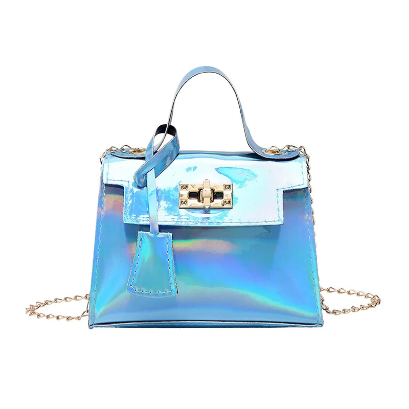 

Fashion Bright Leather Women Shoulder Handbag Totes Trendy PU Mini Chain Crossbody Bags Popular Simple Female Daily Bag Purse