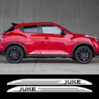 2 шт. двери автомобиля юбка наклейки для Nissan JUKE NISMO обе стороны гонки Водонепроницаемый Авто кузова Стайлинг автомобиля аксессуары
