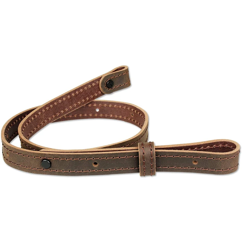 

Leather Gun Sling, Gun Shoulder Strap for Rifle Shotgun 1" Wide Tactical Universal Cowboy Hunting Brown
