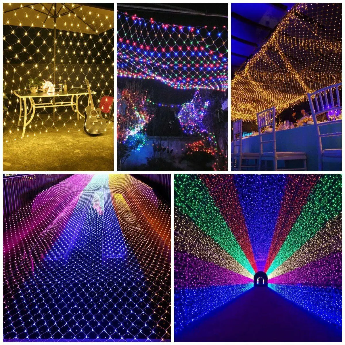 plug in 3x2/6x4m LED Icicle String Lights net Curtain Light Fairy Wedding Birthday Christmas Decoration 220V 8 modes | Освещение