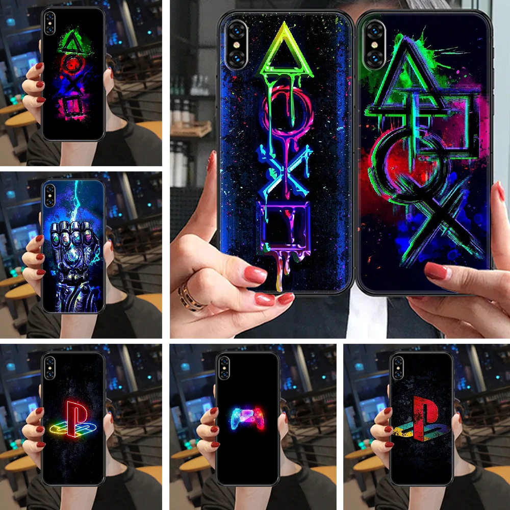 Игровой консоли PS4 чехол для телефона iphone 4 4s 5 5S SE 5C 6 6S 7 8 plus X XS XR 11 PRO MAX 2020 черный