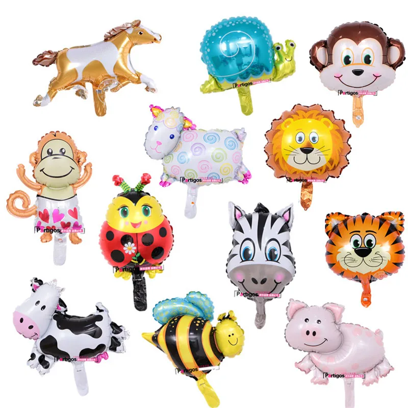 10 шт. мини декор для дня рождения Лев обезьяна Зебра корова сафари зоопарк