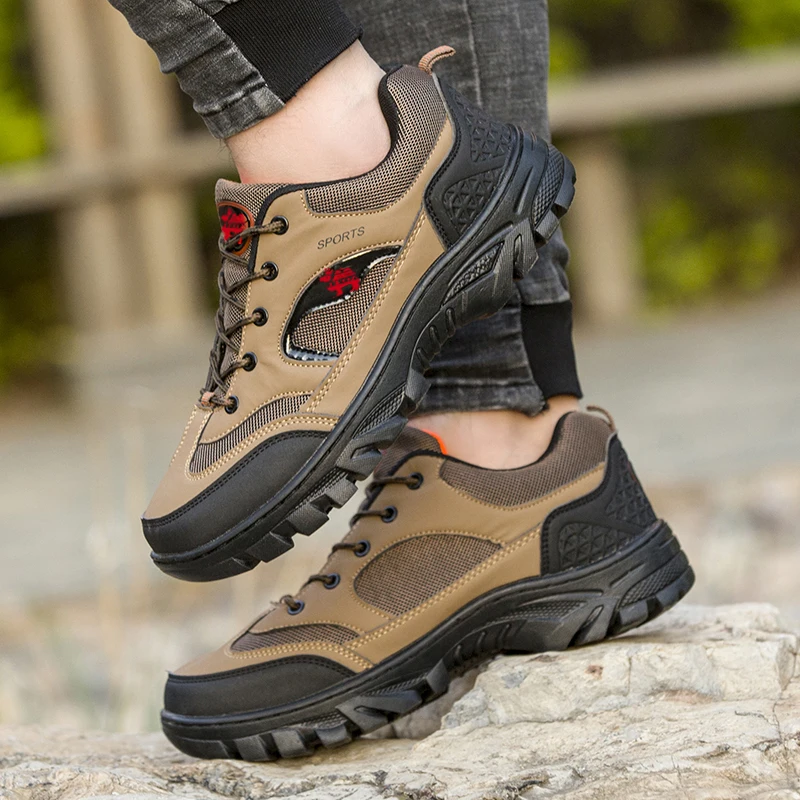 

Man Hiking Shoes Outdoor Sport Hiking Boots Non-slip Sports Shoes Outdoor Travel Walking Mountain Shoes Travel Combat Boots