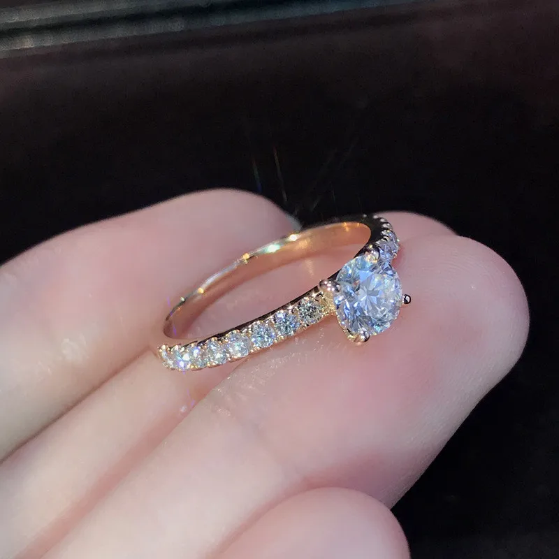 WUKALO серебряные ювелирные изделия 1.5ct AAA циркониевые бриллиантовые розовые
