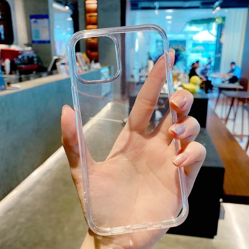 

Luxury High Quality Soft Transparent Phone Case For iphone 11 promax X XS XR 7 8 Plus SE 2020 12 Mini Silicone TPU Back Cover