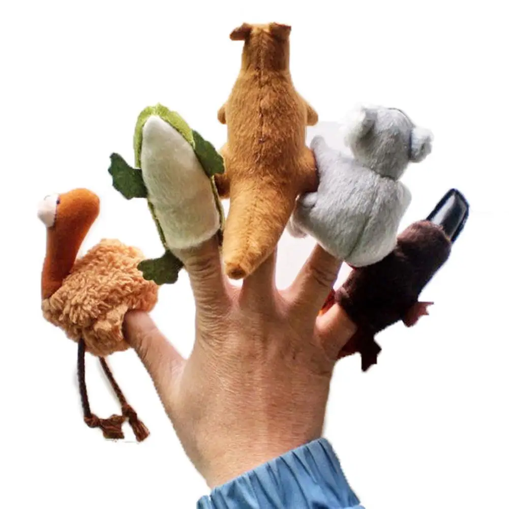 

5Pcs/ Koala Platypus Australian Animal Cartoon Animal Finger Puppet Plush Toy Baby Favor Dolls Boys Girls Finger Puppets for Kid