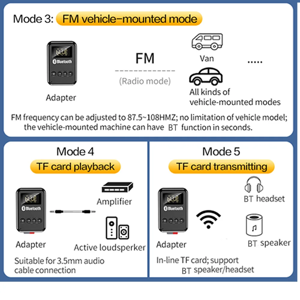 Аудиоприемник Bluetooth для ТВ ПК наушников автомобильный разъем 3 5 мм Aux передатчик 0