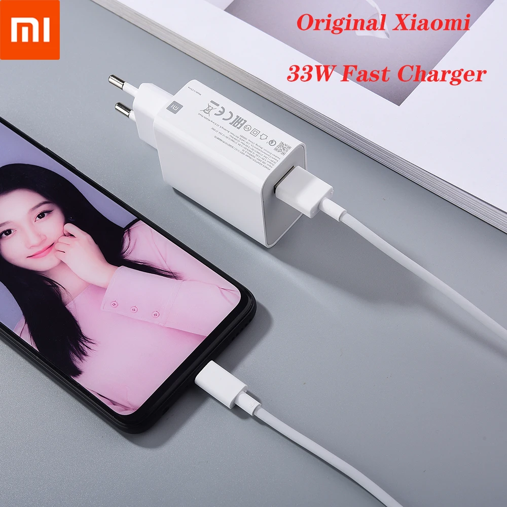 Оригинальное зарядное устройство Xiaomi Mi 10 10T Pro Redmi Note 33 Вт EU турбо быстрое 6A Тип C