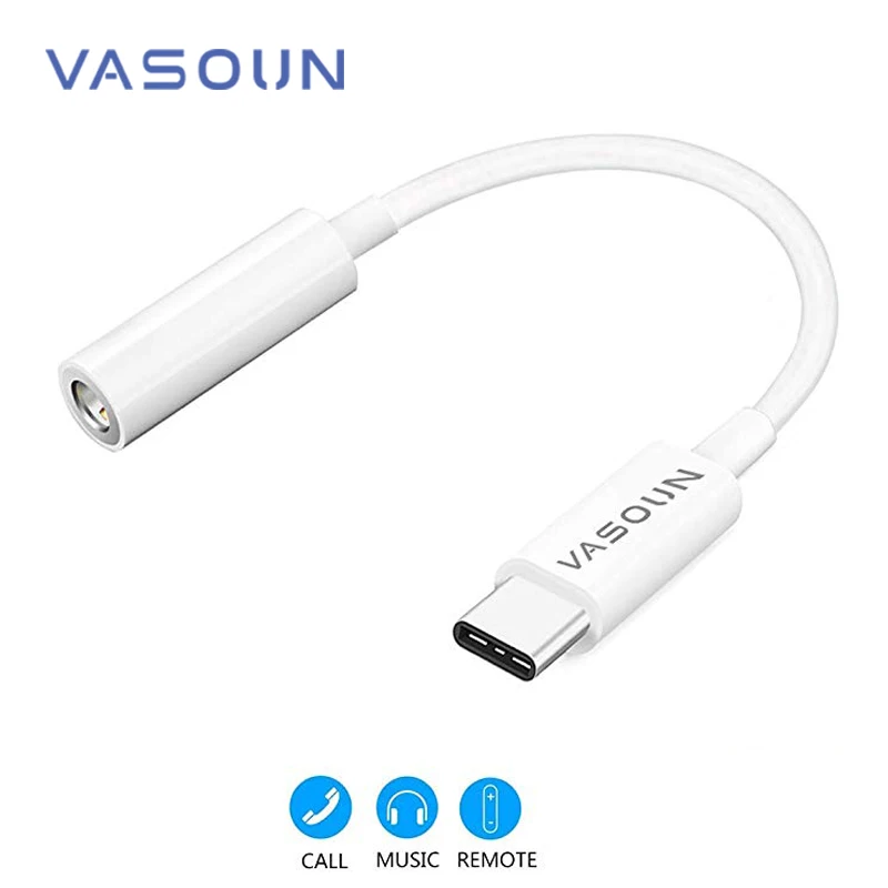 Цифровой аудиокабель VASOUN с разъемом USB C на 3 5 мм для наушников переходник типа AUX