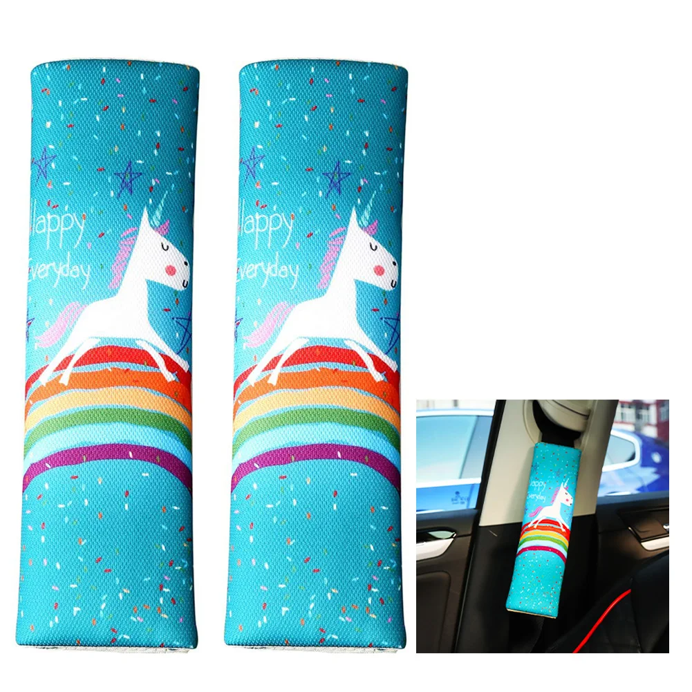 

1pair Cute Car Auto Safety Seat Belt Harness Shoulder Pad Cover Children Protection Cover Cushion Support Car Pillow Seat Belts